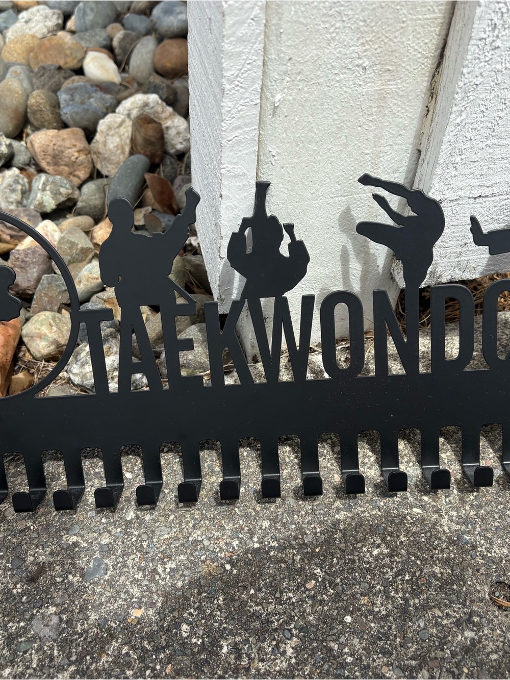 Taekwondo Medal Display Wall Hook - Black